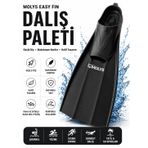 MOLYS EASY FIN DALIŞ PALETİ (Yüzücü Paleti) – Güçlü İtiş, Hafif ve Konforlu Kullanım (Siyah, M 38-39)