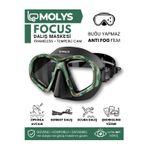 MOLYS FOCUS DALIŞ MASKESİ + ANTI FOG (BUĞU ÖNLEYİCİ FİLM) YOSUN KAMUFLAJI