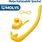 Molys Katlanabilir Şnorkel – Hafif, Taşınabilir ve Konforlu Kullanım Yer Kaplamaz - Sarı