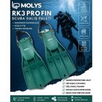 MOLYS RK3 PRO FIN SCUBA DALIŞ PALETİ, Askeri Yeşil, M-ML / 36-42