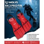 Molys Rk3 Pro Fın Scuba Dalış Paleti - Kırmızı - L - XL