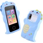 Mom Chooses Baby Favorite A10 2.8 Inç Dokunmatik Ekran Dijital Kamera Hd Çift Lens Oyun Müzik Karikatür Çocuk Kamera 32 GB Hafıza Kartı ile Açık Ağız Dinozor/mavi (Yurt Dışından)