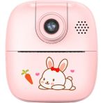 Mom Chooses Baby Favorite A19 Kids Anında Baskı Kamerası 24MP Sıfır Mürekkep Çocuk Dijital Kamera Çocuk Selfie Kamera Oyuncak-Pembe (Yurt Dışından)