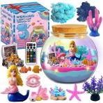 Mom Chooses Baby Favorite Işıklı Konteyner Dıy Teraryum Kiti Çocuklar Için Kristal Büyüyen Sanat Zanaat Eğitici Oyuncak-Denizkızı (Yurt Dışından) - Renkli