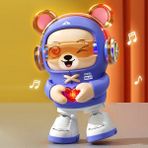 Mom Chooses Baby Favorite S-001A Müzik Aydınlatma Çocuk Dans Robotu Ayı Oyuncak Çocuk Doğum Günü Hediyesi-Mavi (Yurt Dışından)