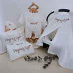 Momand Design Isimli Müslin Hastane Çıkışı Erkek Bebek Full Set - 0 - 1 Ay - 001 Kırık Beyaz