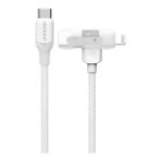 Momax Flow 1.5m 2 In 1 Usb-C & Lıghtnıng To Usb-C Şarj Kablo - Beyaz