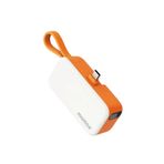 Momax Ip130M Power Mini 5000 Mah Dahili Kablolu Ve Katlanabilir Type-C Portlu Powerbank Turuncu