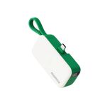 Momax Ip130M Power Mini 5000 Mah Dahili Kablolu Ve Katlanabilir Type-C Portlu Powerbank Yeşil