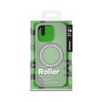 MOMAX Iphone 16 Pro Max Roller Serisi 360° dönebilen halka standlı Magsafe Kılıf (Light Grey)