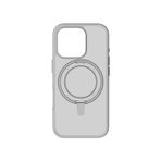 MOMAX Iphone 16 Pro Roller Serisi 360° dönebilen halka standlı Magsafe Kılıf (Light grey)