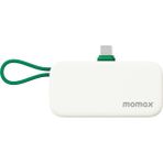 Momax Power Mini 5000 Mah 20W 3 In 1 Usb-C Powerbank - Beyaz - Yeşil