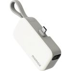 Momax Power Mini 5000 Mah 20W 3 In 1 Usb-C Powerbank - Gri - Beyaz
