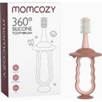 Momcozy 360° Silikon Bebek Diş Fırçası Güvenli Tasarım - Pembe
