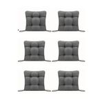 MoMMe SANDALYE MİNDERİ 45X45 CM 6'LI ANTRASİT GRİ