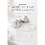 Mommiecare TR Gümüş Kaplama Göğüs Ucu Koruyucu Kapak