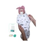 Mommyslab Yeni Sezon 0-4 Ay Desenli Renkli Cırtlı Hazır Bebek Pamuk Kundak%100 Pamuk (OEKO TEX CIF BELGELİ) Animals - Ekru MLYPK