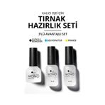 Momo Professional 3 Lü Kalıcı Oje İçin Tırnak Hazırlık Seti Cuticle Remover Dehydrator Primer 10 Ml