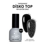 Momo Professional Disko Efekt Top Coat 10 ml Kalıcı Oje