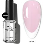Momo Professional French Cover Rubber Base Coat FC04 Simli ve Simsiz 10 ml Kaliteli Tırnak Bakımı