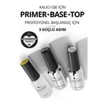 MOMO professional Kalıcı oje ve Protez Tırnak İçin 3’lü set - Primer 10 ml, Base Coat 9 ml, Top Coat 9 ml