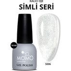 Momo Professional S006 Renkli Simli Şeffaf 14 ml Kalıcı Oje