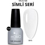 Momo Professional S015 Simli Beyaz 14 ml Kalıcı Oje
