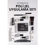 MOMO professional Üst Şablon ve Poli Jel ile Uygulama Seti, Protez Tırnak Malzemeleri