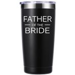 momocici Father of the Bride 20 oz Bardak. Gelinin Babası Seyahat Kupası Bardak Hediyesi. Gelinin Baba Hediyesi. Baba Gelin için Hediye Yeni Nişanlı Gelin Duş Düğün Nişan Partisi. (Siyah)