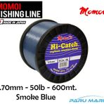 Momoi Hi Tatch 50 lb 0.70 mm 600 mt Smoke Blue Misina