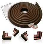 Mom's Bestyâ" ekstra Dense Child Safety koruyucusu & Furniture Bumpers set – 15 ft. Edge & 4 Taped Corner Guards (16.2 ft. Toplam Coverage) – Coffee Brown – FREE Home Baby prova Checklist