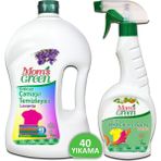 Mom's Green 2'li Set Bitkisel Çamaşır Temizleyici Renkliler 40 Yıkama - Bitkisel Leke Çıkarıcı Sprey 750 ml Eco