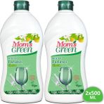 Mom's Green Bitkisel Limonlu Bulaşık Makinesi Parlatıcısı 2'li Set (2 x 500 ml) Vegan Özellikli