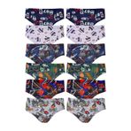 Mom's Lab 12Li Erkek Çocuk Renkli Desen Baskılı Slip Külot;Çok Renkli 9-10 Yaş