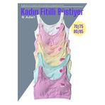 Mom's Lab 6'Lı Kadın Kalın Askı Fitilli Pedli Büstiyer Alıştırma Sütyen Yarım Atlet Dondeza;Pastel 442 80/85