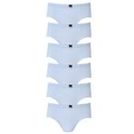 Mom's Lab Erkek Çocuk Beyaz Pamuklu Slip Külot 6 Lı Paket;Beyaz 3-5 Yaş