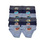 Mom's Lab Erkek Çocuk Renkli Desenli Slip Külot Pamuklu 12Li Paket;Çok Renkli 9-10 Yaş