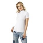 Mom's Lab Kadın Kısa Kollu Yarım Boğazlı Bluz Atlet Bady Ary6228;Beyaz S/M