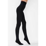 Mom's Lab Termal Kadın Siyah Içi Polar Kışlık Esnek Külotlu Çorap;Black L