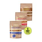 Mom's Natural Foods 3'LÜ GRANOLA YABAN MERSİNİ 280 G / YER FISTIKLI 280 G / ÇİLEK-CHIA 280 G