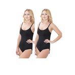 Momslab 1 Beden İnceltici Avantajlı 2li Paket Sıkılaştırıcı Toparlayıcı Zıbın KorseSİYAH RENK (SİYAH/XL)