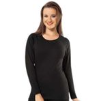 Momslab 1'li Paket Kota 2007 Termal Uzun Kol Kadın Body (Siyah/L/XL)