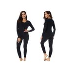 MOMSLAB Bayan Termal Tayt Alt Üst Takım Termal Fanila Içlik (siyah / 2XL)