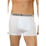 Momslab ERKEK 6 LI PAKET LİKRALI BOXER (BEYAZ/S)
