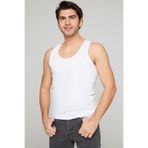 Momslab Erkek Beyaz Atlet%100 Pamuk 7'Li Paket, Beyaz, s