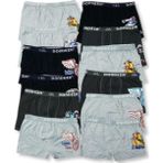 Momslab Erkek Çocuk Renkli Likralı Baskılı Boxer 12'Li Çok Renkli 9-10 Yaş