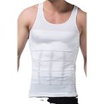 Momslab Erkek Korse Atlet (BEYAZ VE SİYAH/L)