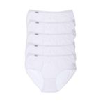 Momslab Kadın Beyaz 5'li Paket Likralı Bato Külot ELF568T0924CCM5 Beyaz (Beyaz/L)