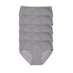 Momslab Kadın Gri 5'li Paket Likralı Bato Külot Elf568t0924ccm5 (Gri/L)
