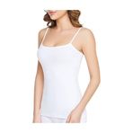 Momslab Kadın Pamuklu Ribana İp Askılı Atlet, 6'lı Paket, XL-2XL Beden, XL-2XL, zcelt0135, Beyaz